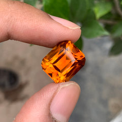Mandarin Cushion Cut Citrine