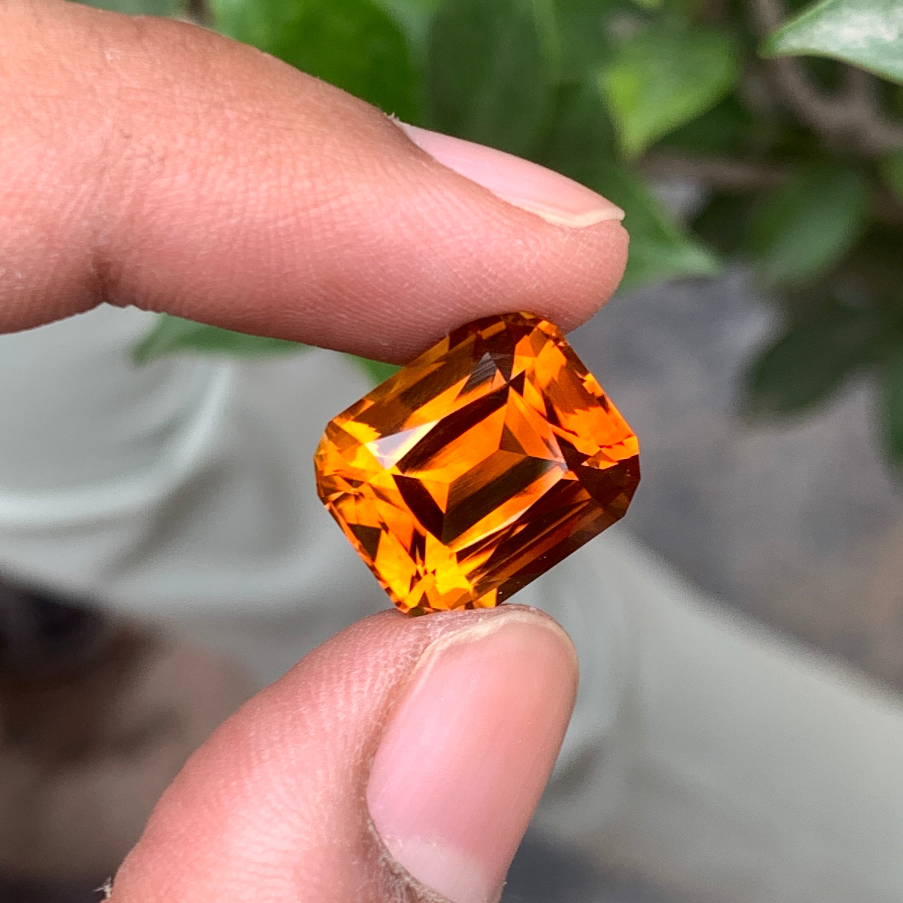 Mandarin Cushion Cut Citrine