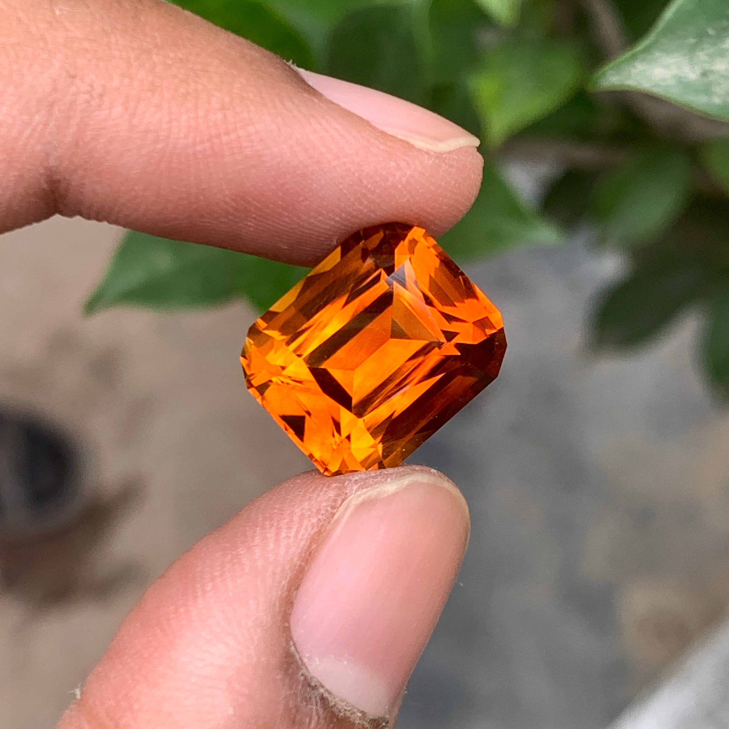 Mandarin Cushion Cut Citrine