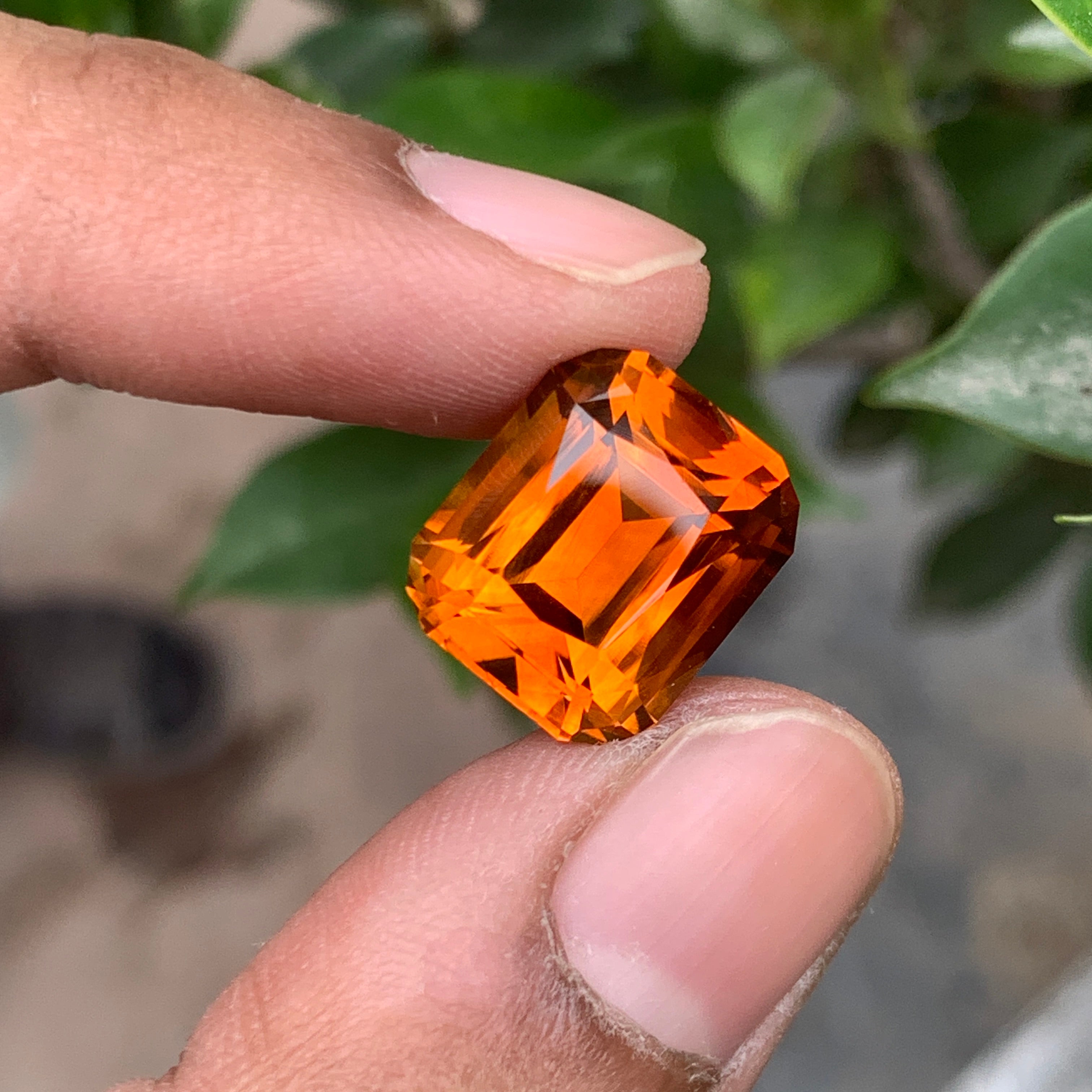 Mandarin Cushion Cut Citrine