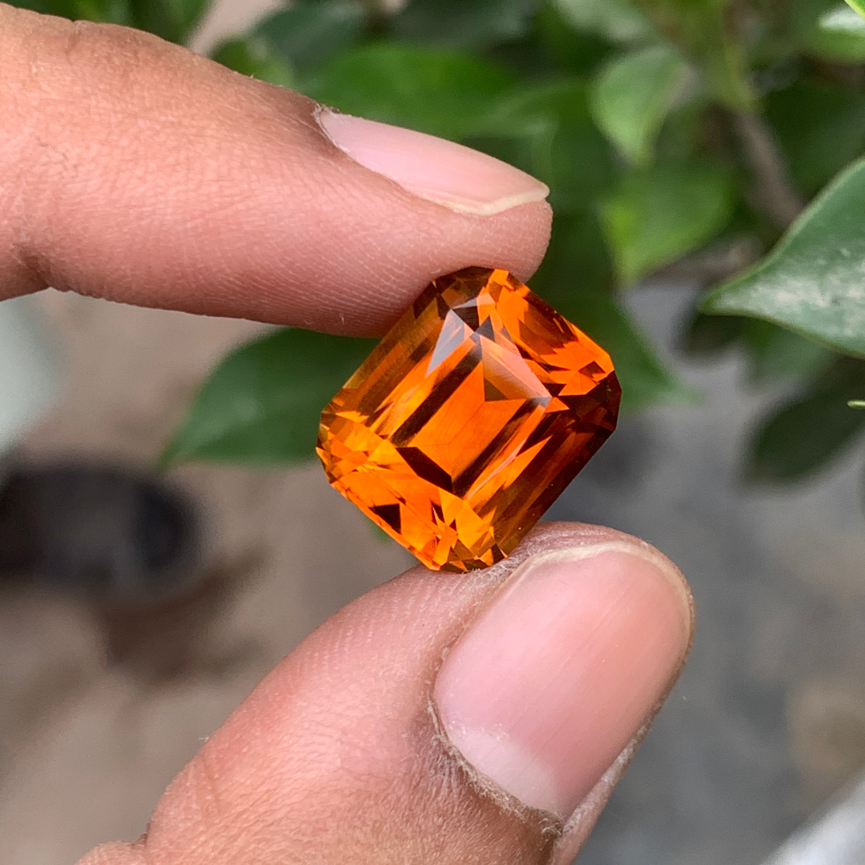 Mandarin Cushion Cut Citrine