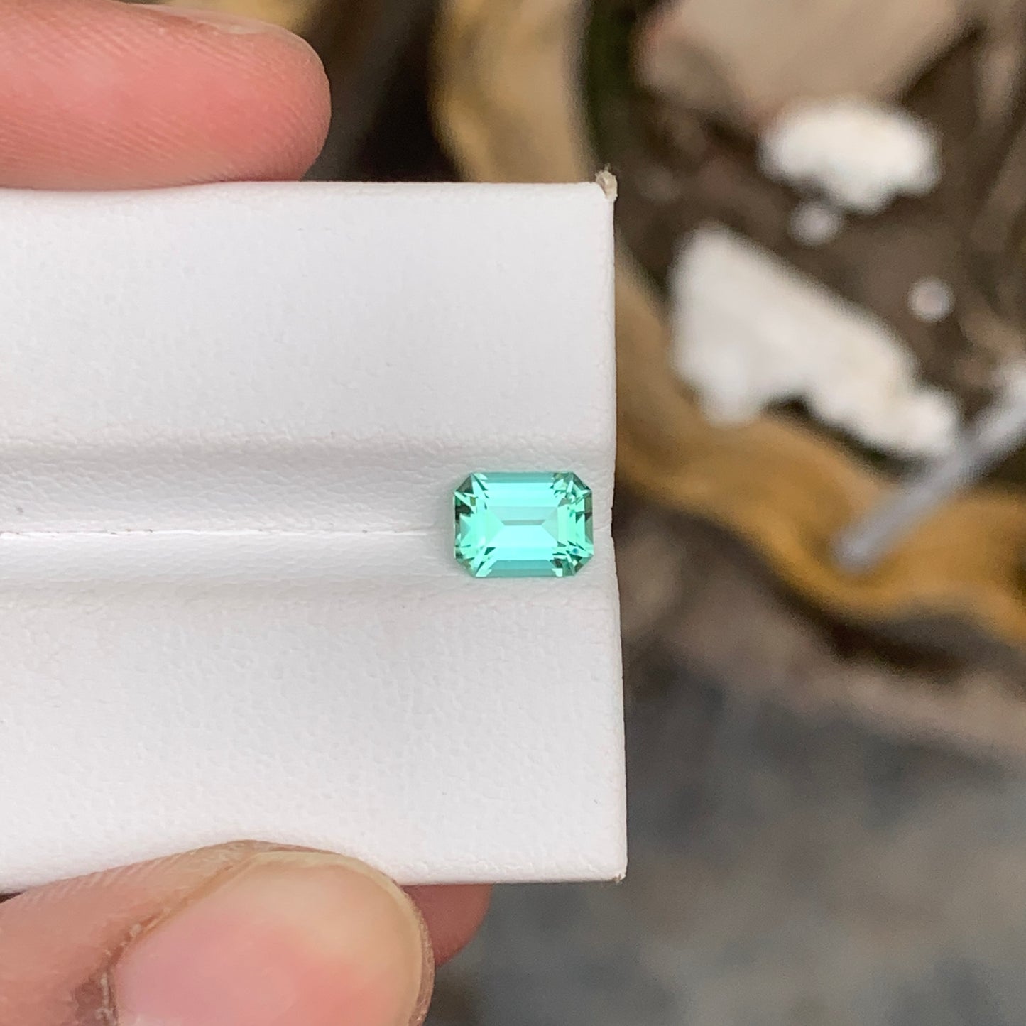 Emerald Cut Seafoam Tourmaline