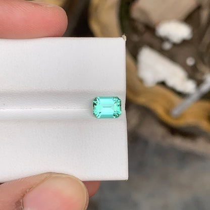 Emerald Cut Seafoam Tourmaline