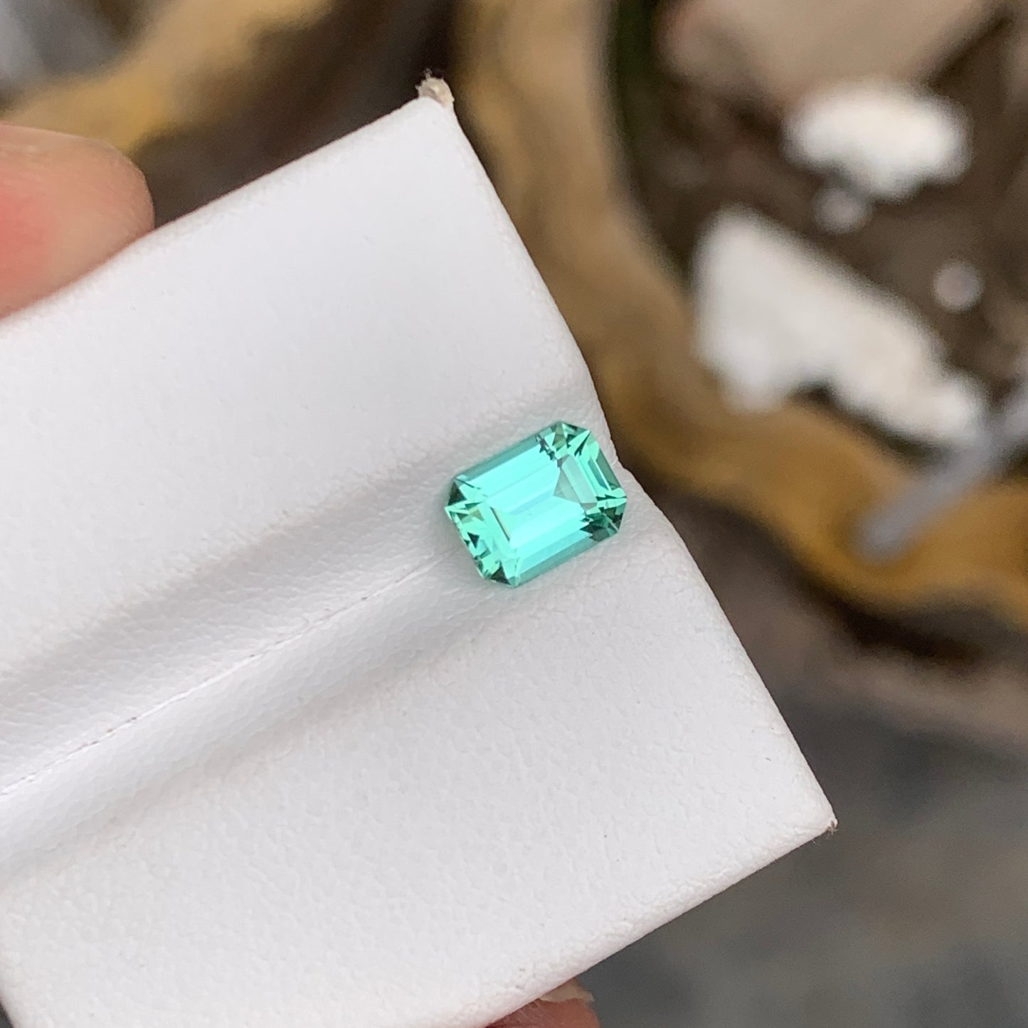 Emerald Cut Seafoam Tourmaline