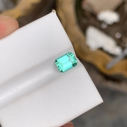 Emerald Cut Seafoam Tourmaline