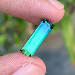 2.70 Carats Bicolor Tourmaline Baguette Cut - Natural Loose Gemstone