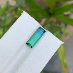 2.70 Carats Bicolor Tourmaline Baguette Cut - Natural Loose Gemstone