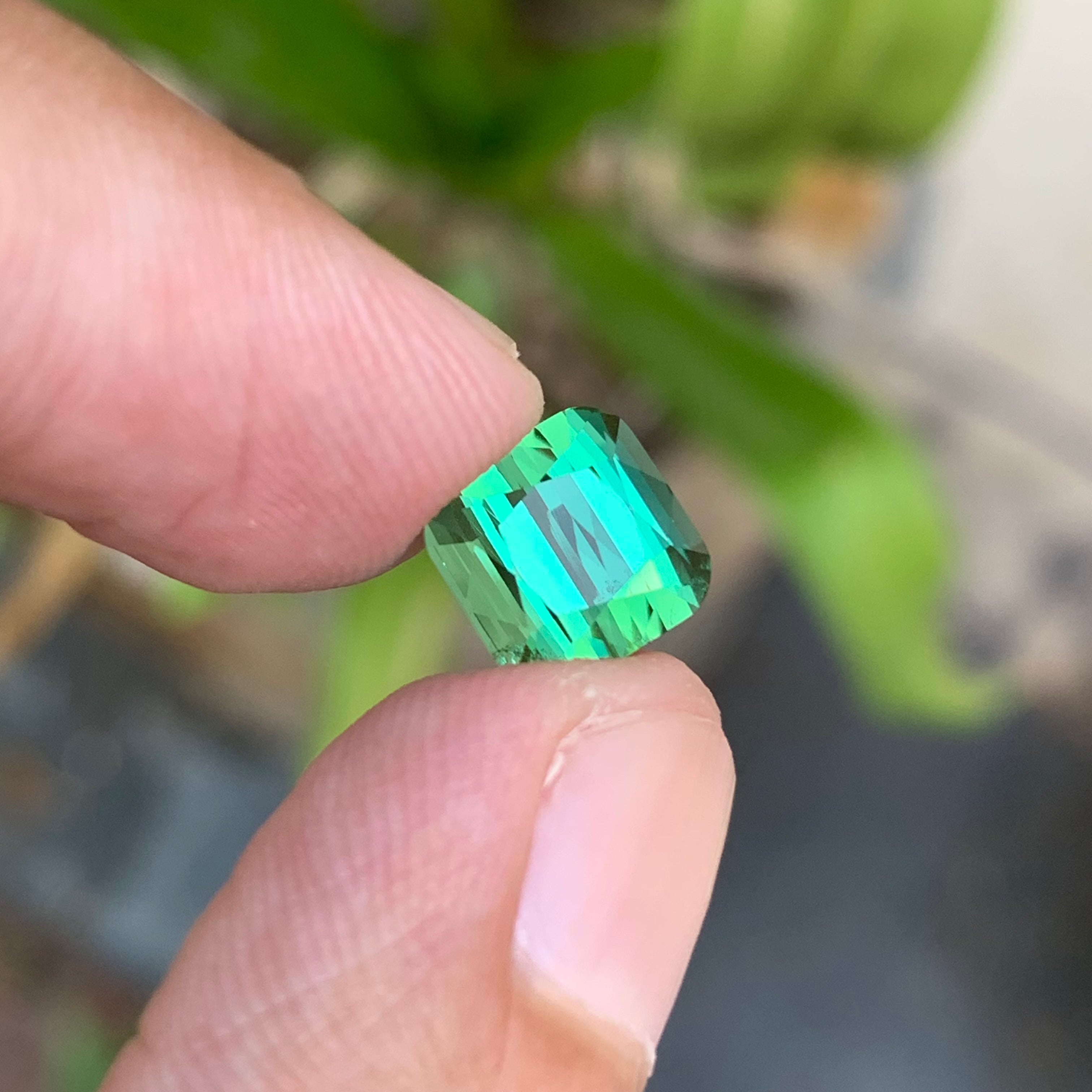 3.50 Carats Natural Bluish Green Tourmaline - Loose Afghan Gemstone For Jewelry