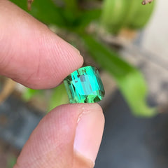 3.50 Carats Natural Bluish Green Tourmaline - Loose Afghan Gemstone For Jewelry