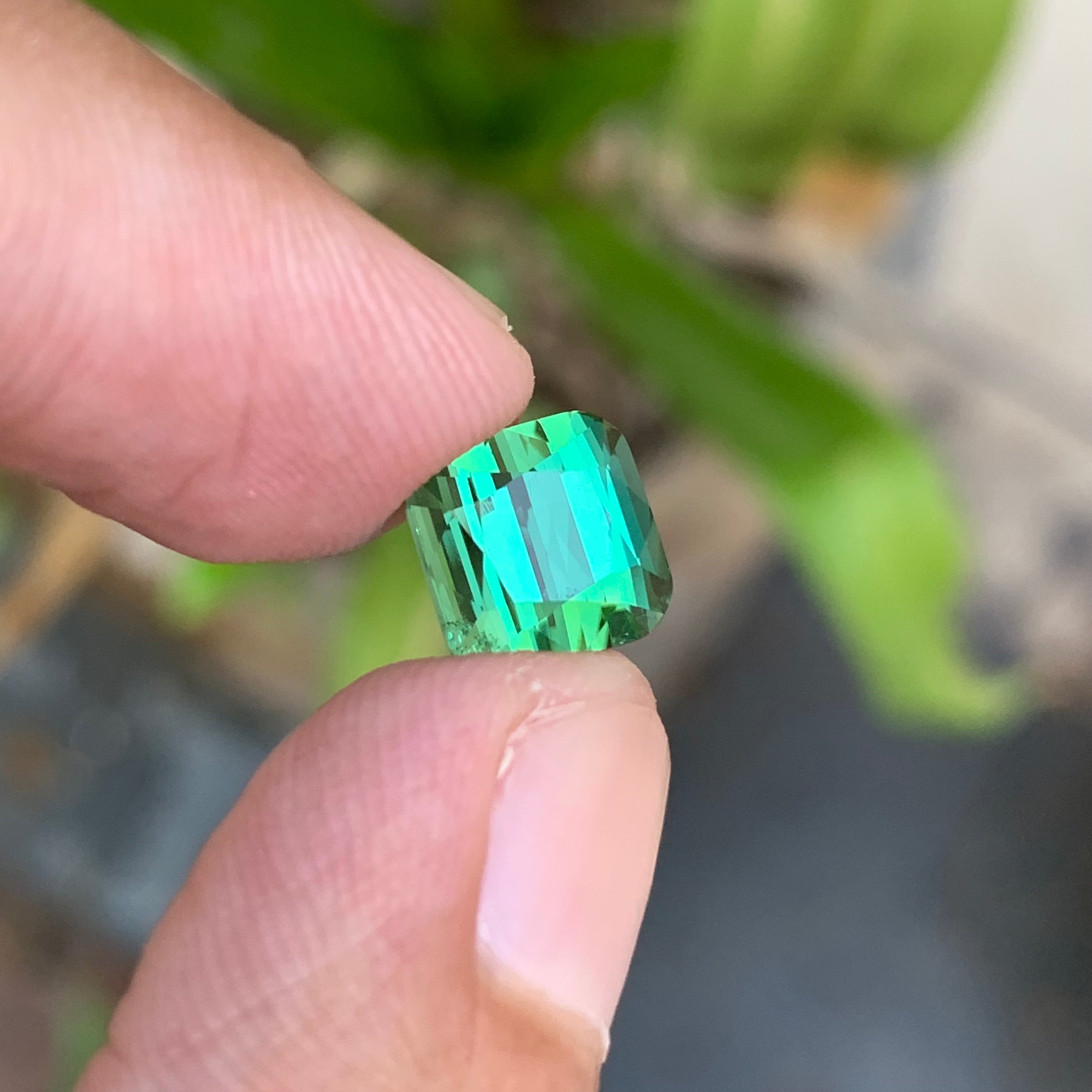 3.50 Carats Natural Bluish Green Tourmaline - Loose Afghan Gemstone For Jewelry