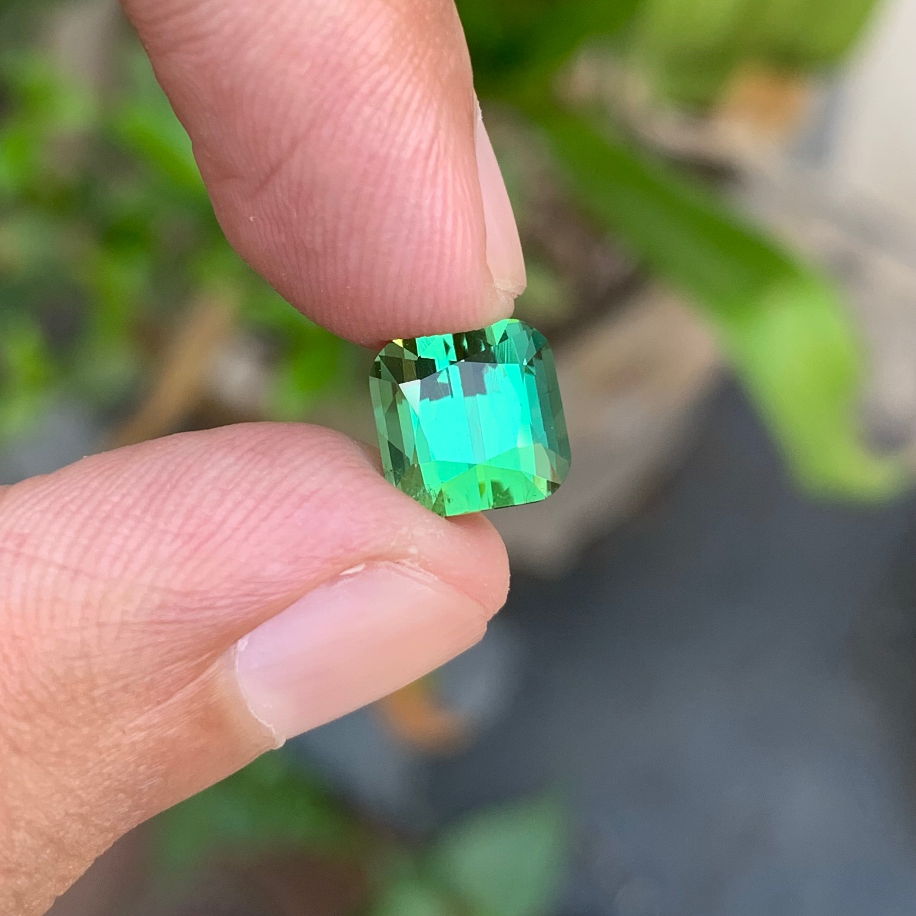 3.50 Carats Natural Bluish Green Tourmaline - Loose Afghan Gemstone For Jewelry