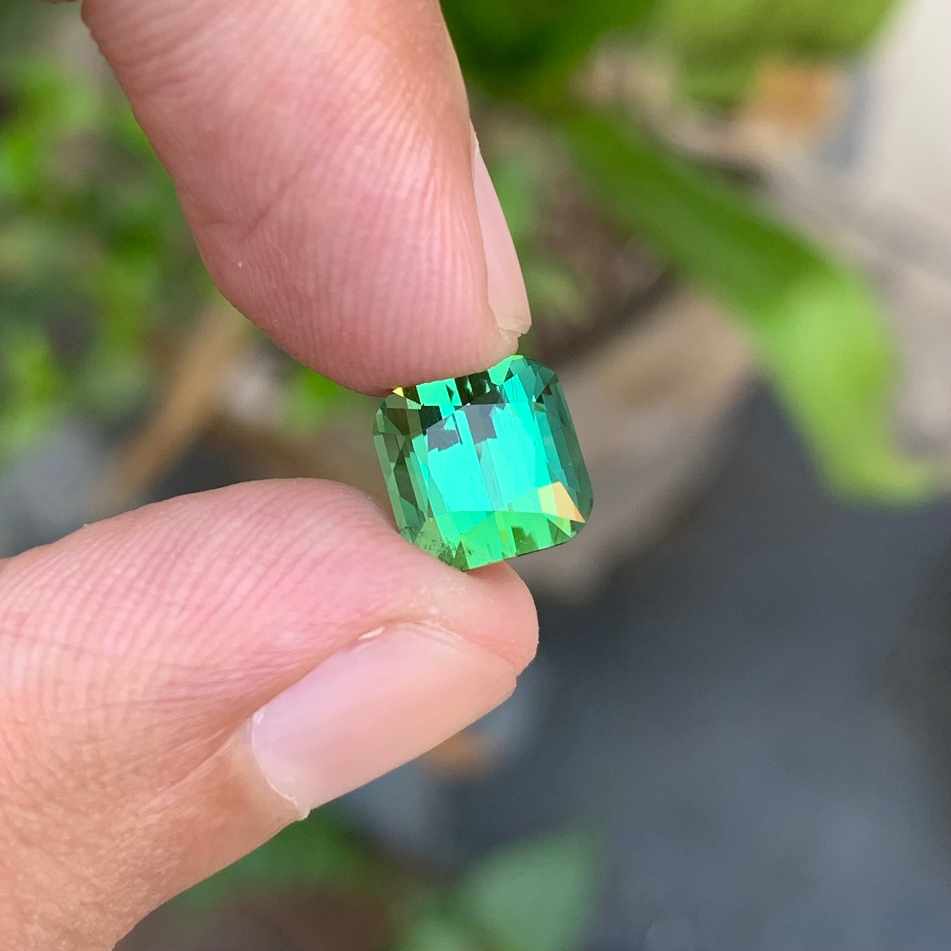 3.50 Carats Natural Bluish Green Tourmaline - Loose Afghan Gemstone For Jewelry