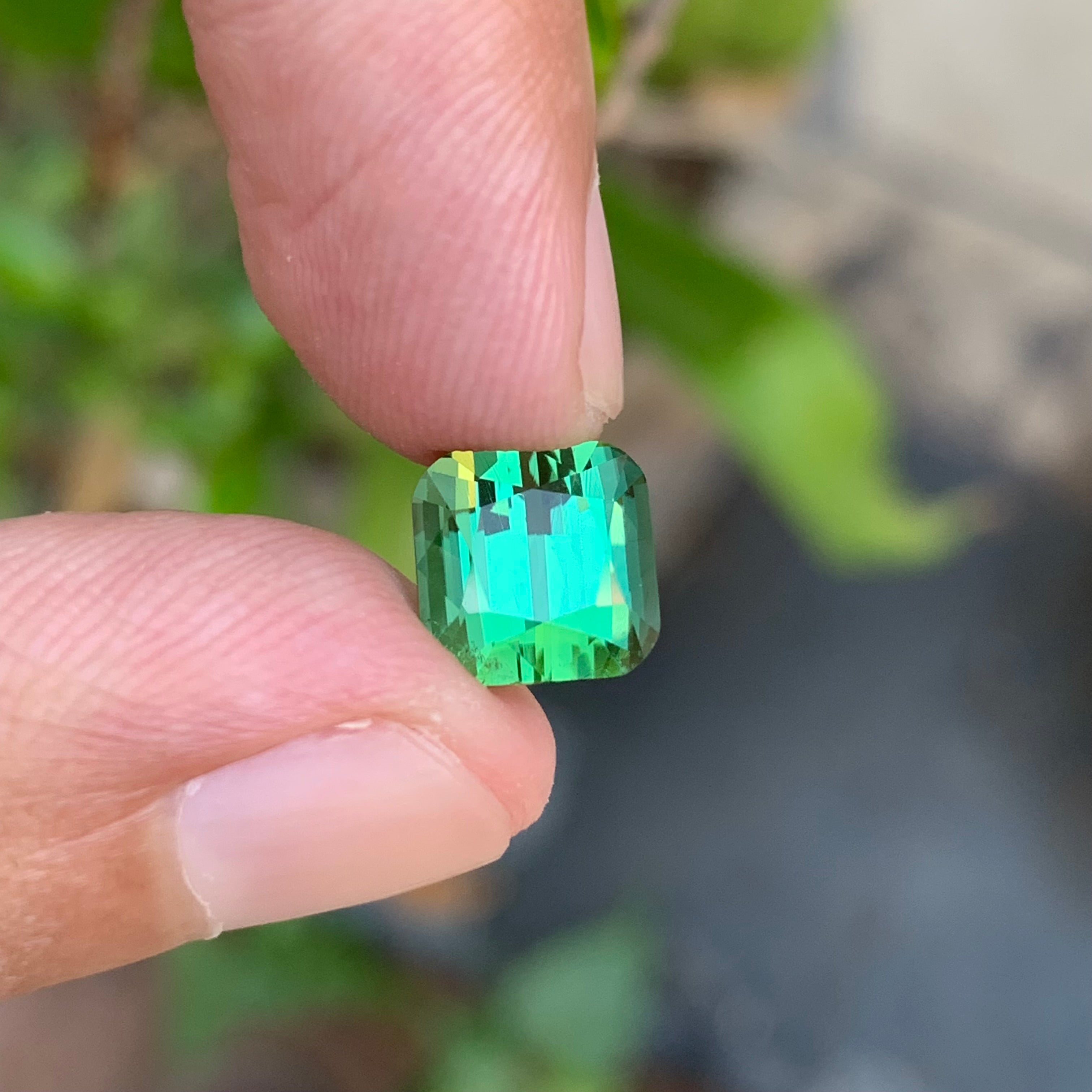 3.50 Carats Natural Bluish Green Tourmaline - Loose Afghan Gemstone For Jewelry