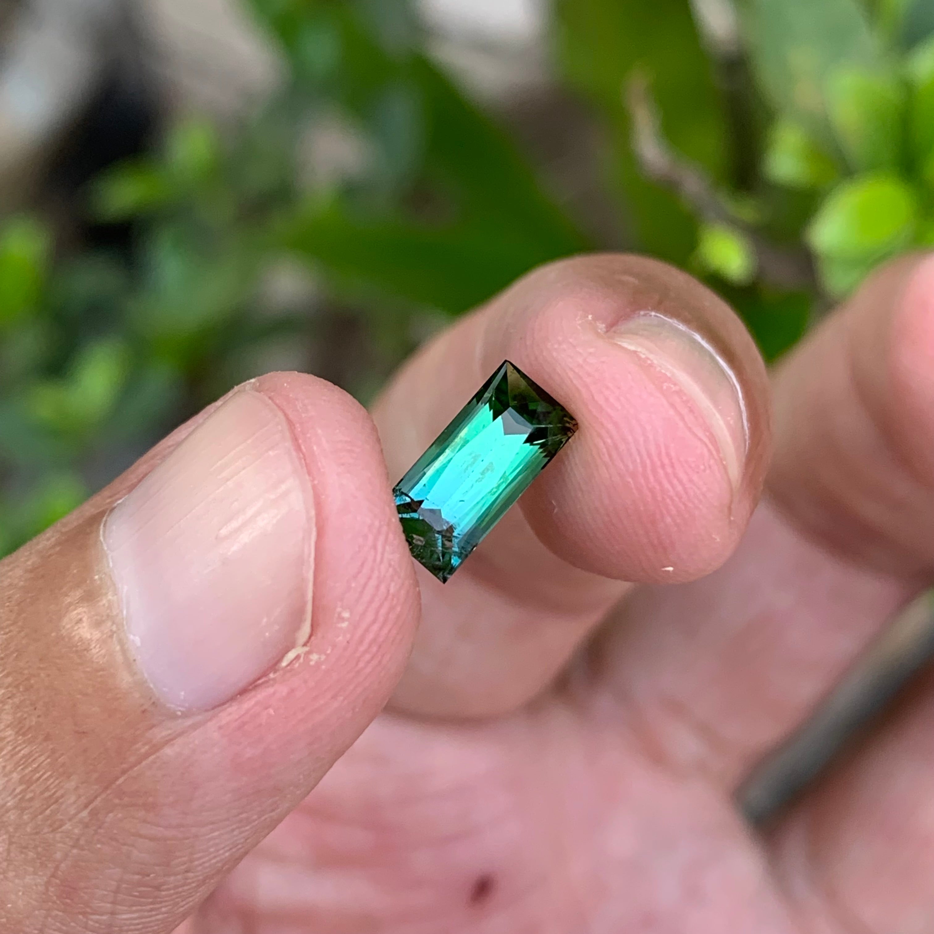 1.40 Carats Blue And Green Bicolor Tourmaline - Natural Loose Afghan Gemstone