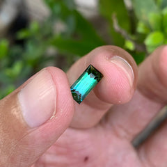 1.40 Carats Blue And Green Bicolor Tourmaline - Natural Loose Afghan Gemstone