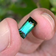 1.40 Carats Blue And Green Bicolor Tourmaline - Natural Loose Afghan Gemstone