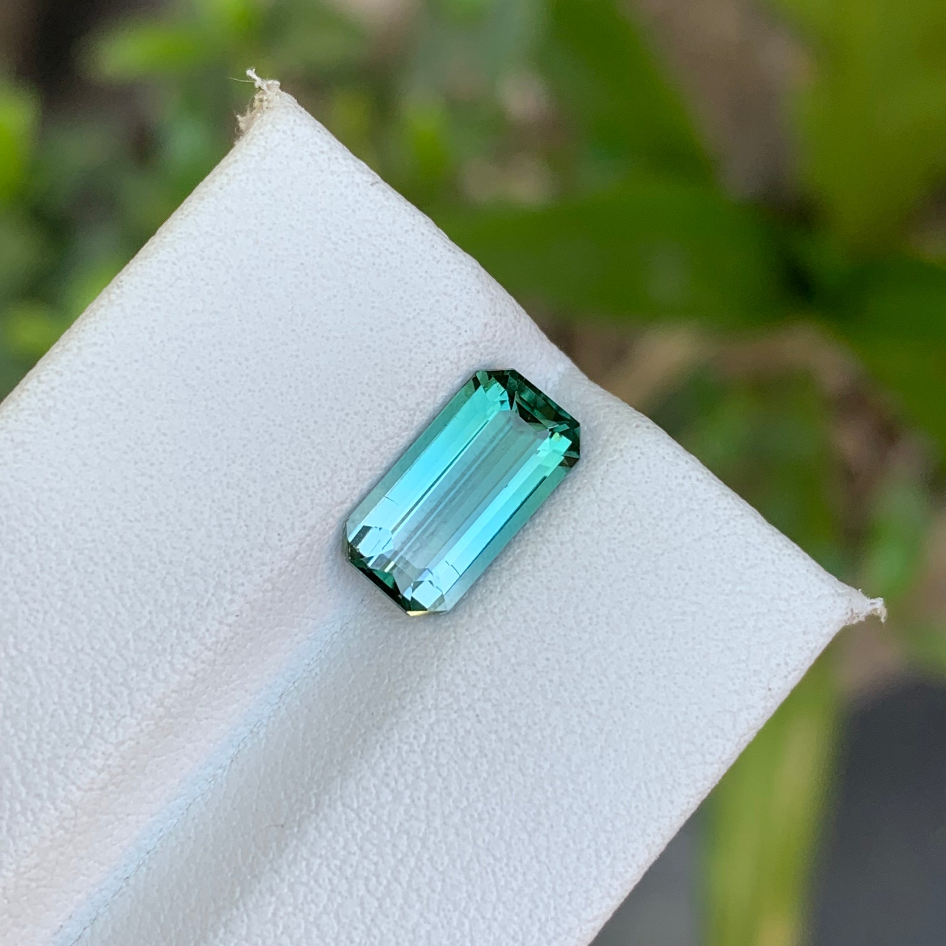 2.10 Carats Natural Green Bicolor Tourmaline - Loose Stone For Jewelry Making