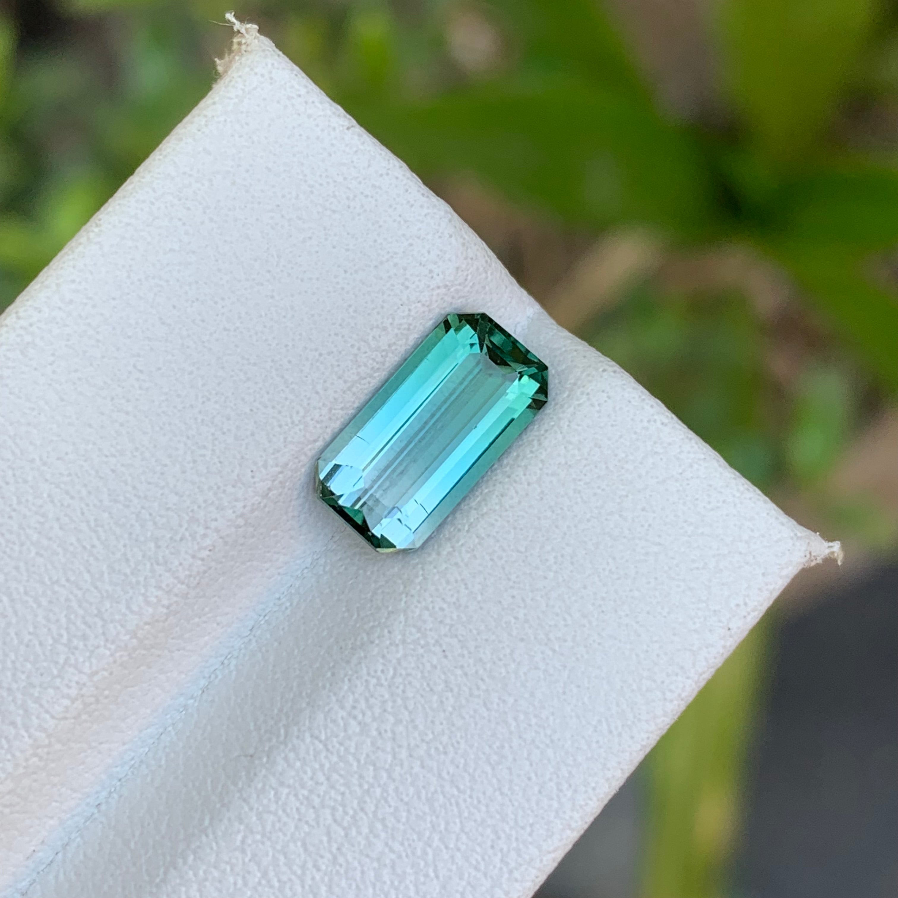 2.10 Carats Natural Green Bicolor Tourmaline - Loose Stone For Jewelry Making