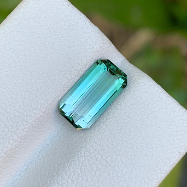 2.10 Carats Natural Green Bicolor Tourmaline - Loose Stone For Jewelry Making