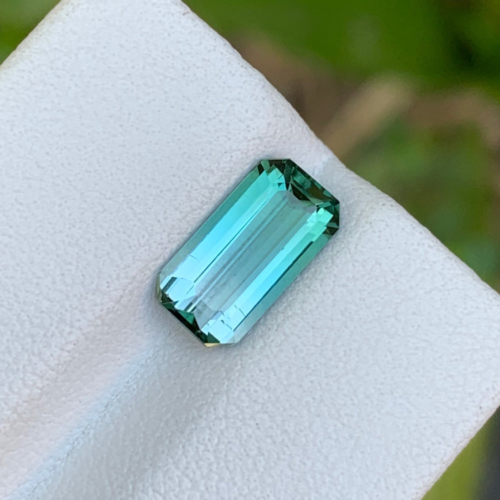 2.10 Carats Natural Green Bicolor Tourmaline - Loose Stone For Jewelry Making