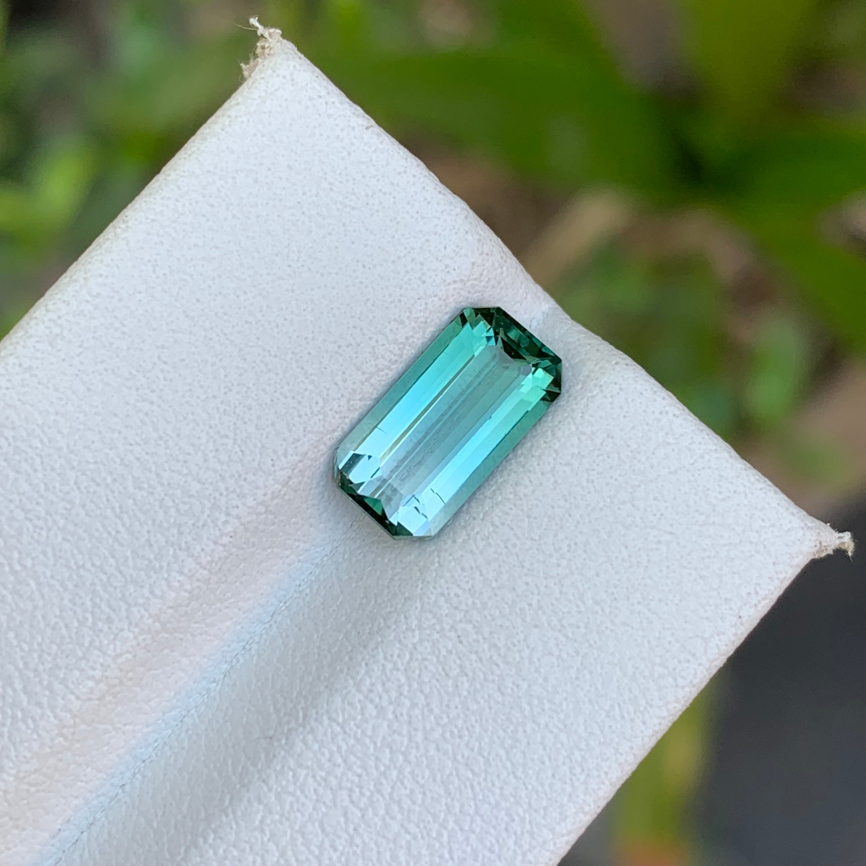 2.10 Carats Natural Green Bicolor Tourmaline - Loose Stone For Jewelry Making