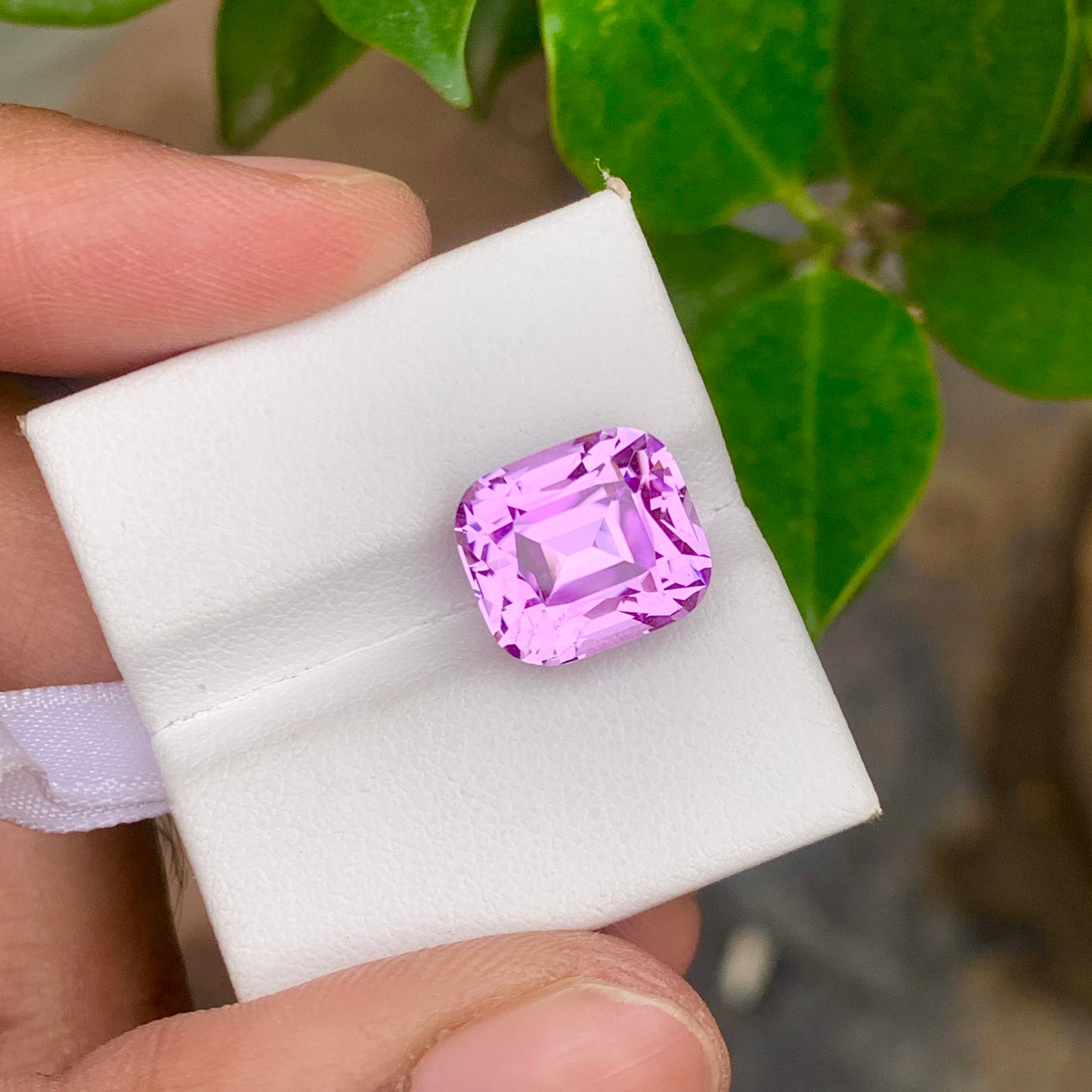 Natural Kunzite Cushion Cut