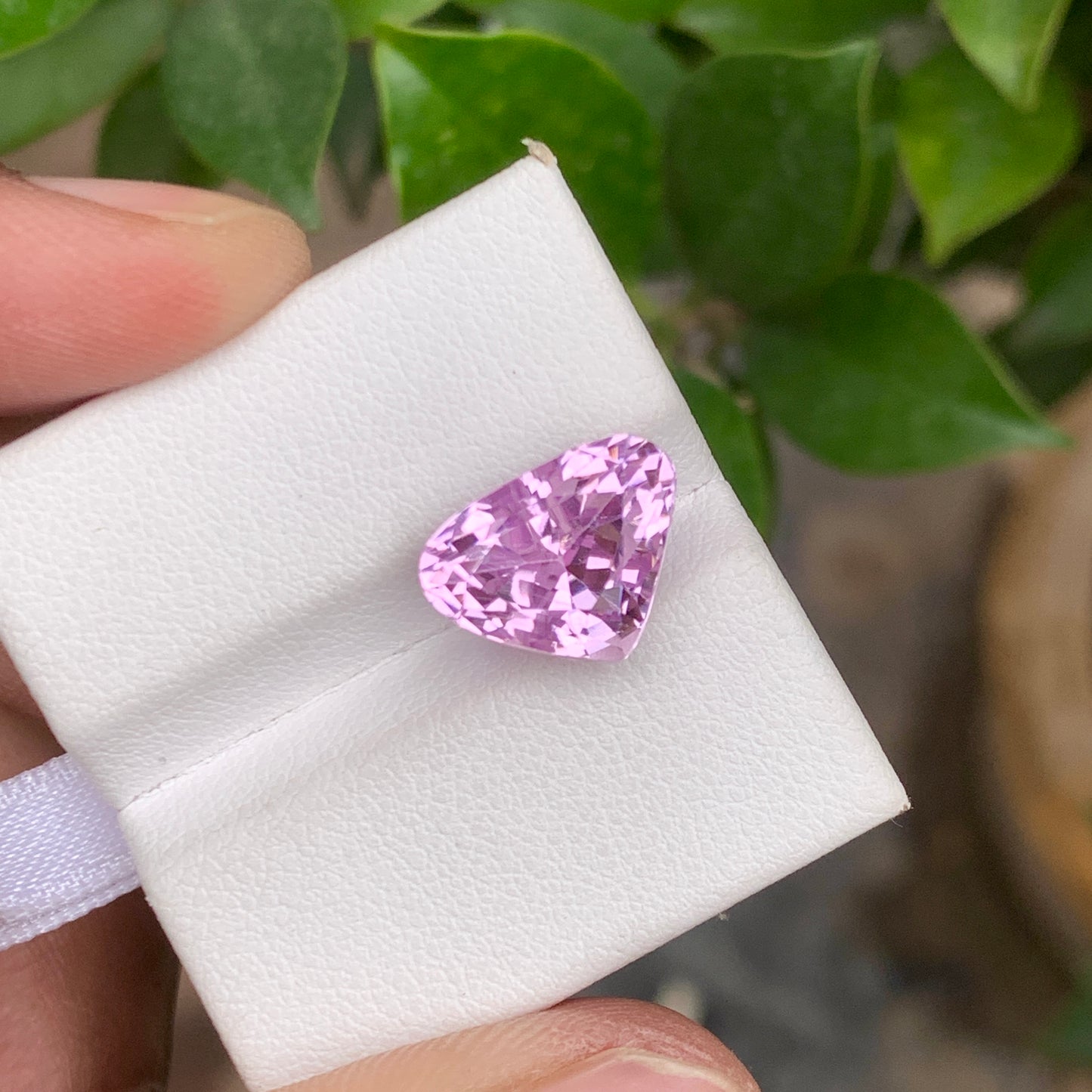 Heart Shape Kunzite Stone