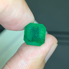 4.11 Carats Step Cut Natural Swat Emerald Stone | Loose Precious Gemstone For Jewelry