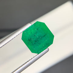 4.11 Carats Step Cut Natural Swat Emerald Stone | Loose Precious Gemstone For Jewelry