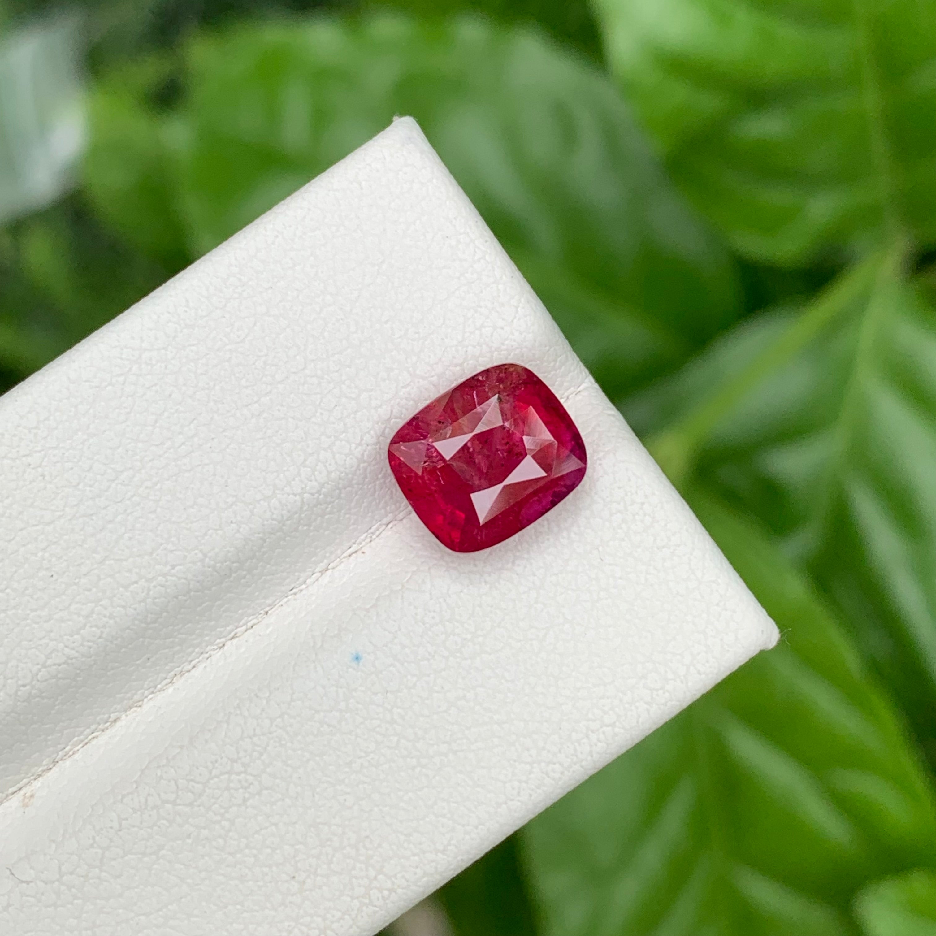 4.61 Carats Natural Cushion Shape Purplish Red Mozambique Ruby With Complete Certification