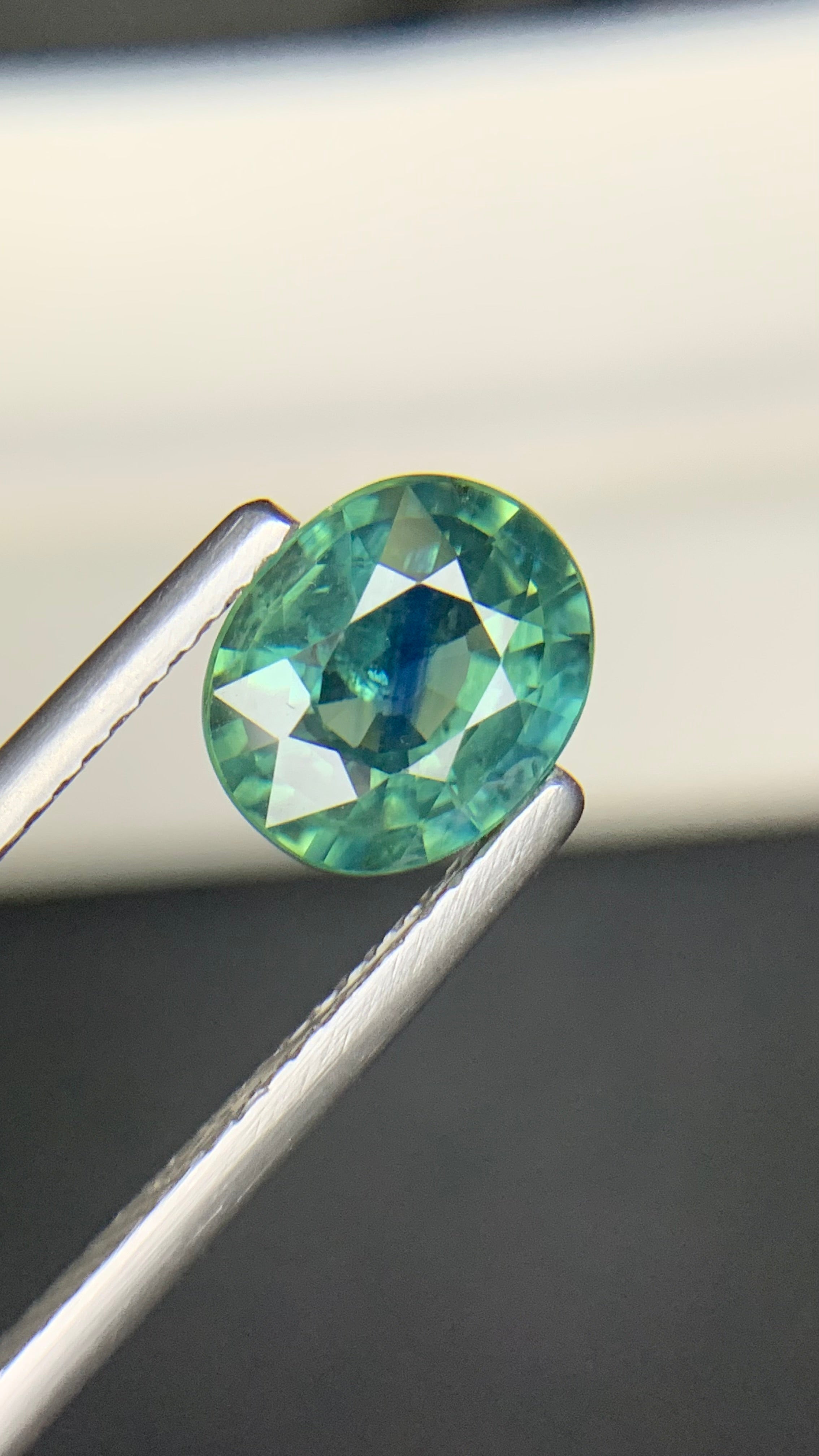 2.32 Carats Oval Cut Natural Greenish Blue Sapphire From Madagascar
