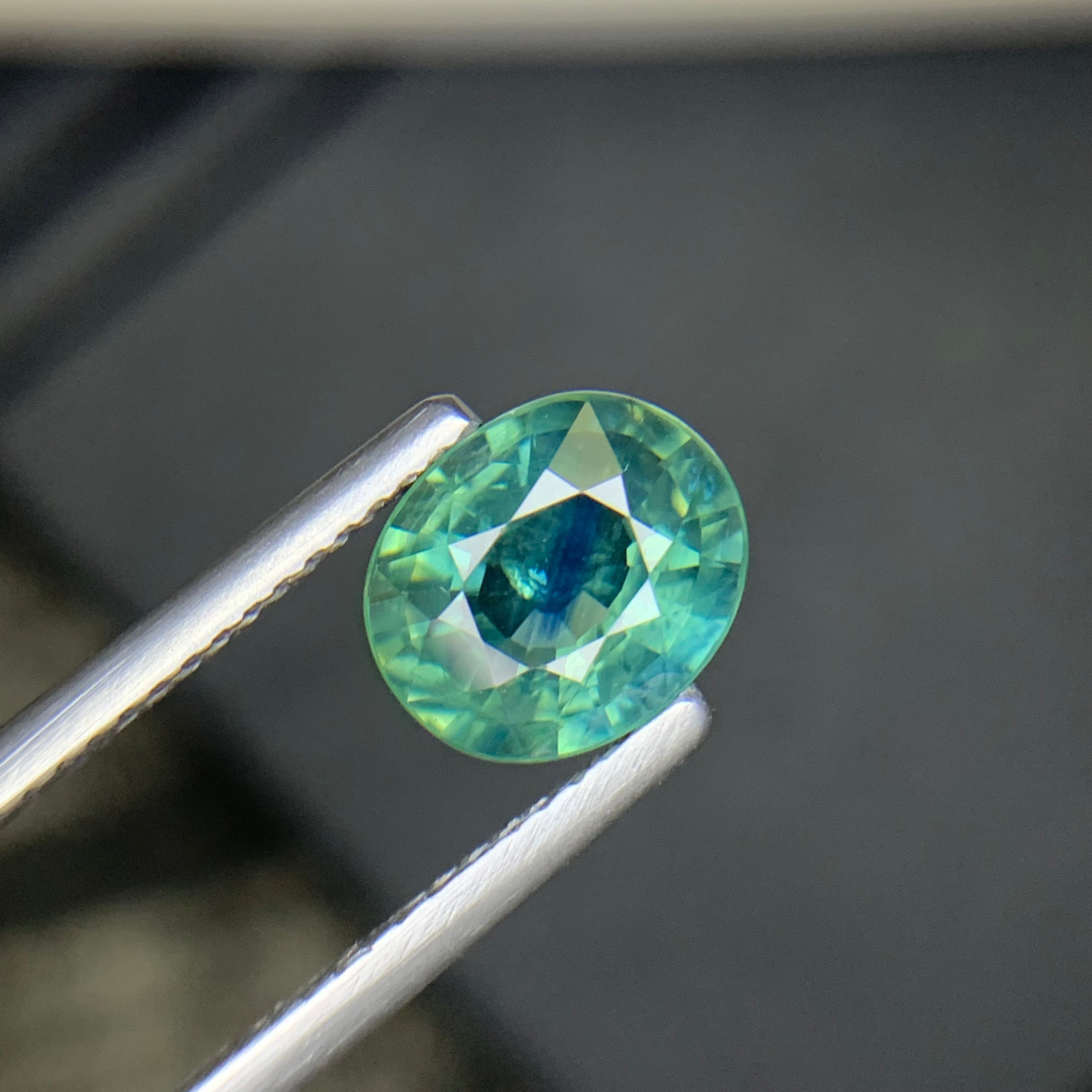 2.32 Carats Oval Cut Natural Greenish Blue Sapphire From Madagascar