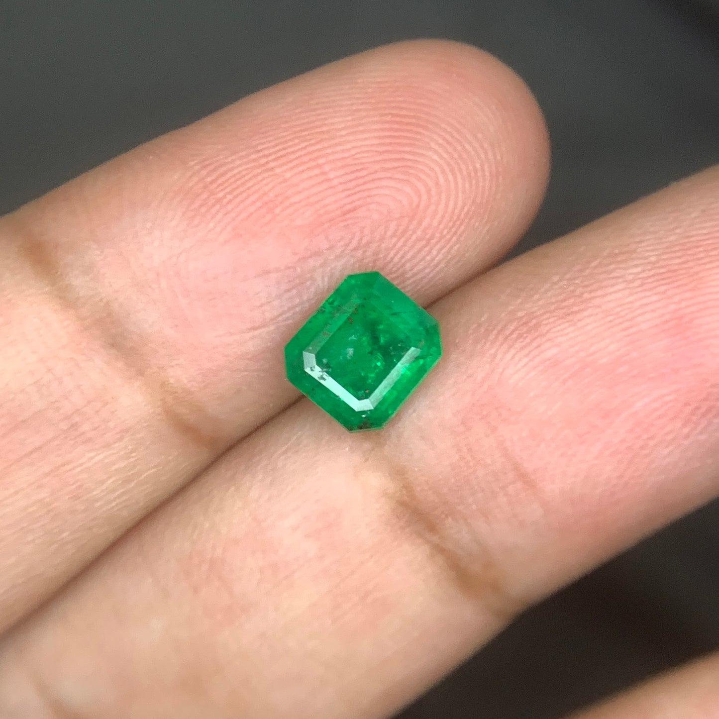 1.35 Carat Natural Swat Emerald – Emerald Cut Rich Green Pakistani Gemstone