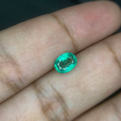 Natural Swat Emerald 1.10 Carat Oval Cut Light Green Gemstone – Certified Pakistani Emerald