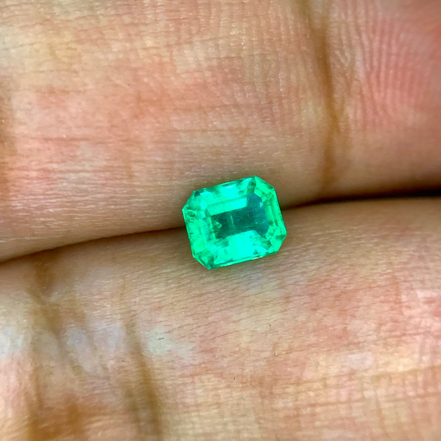 0.70 Carat Bright Panjshir Emerald – Emerald Cut Green Natural Emerald Gemstone