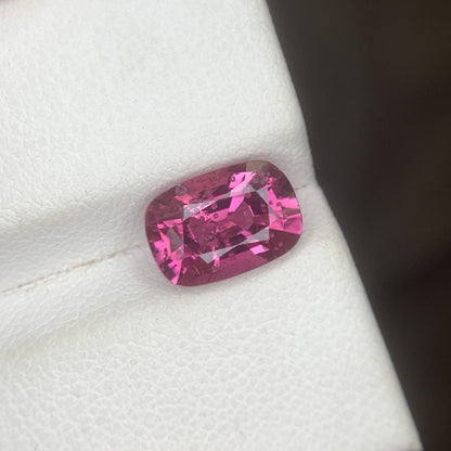 3.00 Carat Raspberry Pink Spinel – Long Cushion Cut Natural Hot Pink Spinel Gemstone