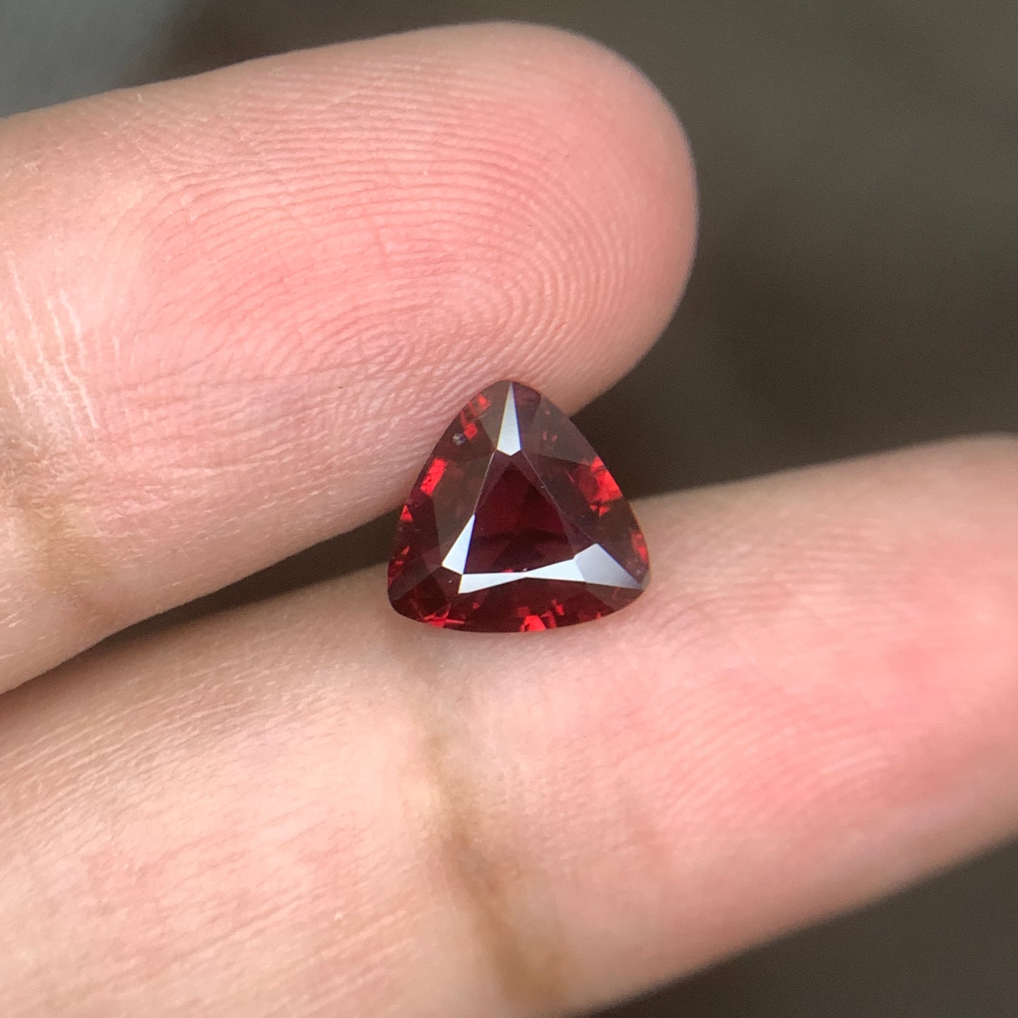 1.95 Carat Red Spinel Trillion Cut – Natural African Untreated Red Spinel Gemstone