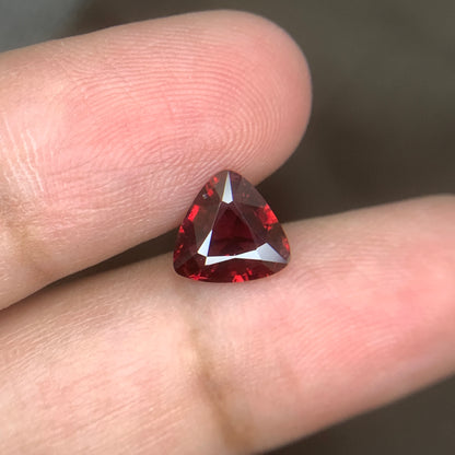 1.95 Carat Red Spinel Trillion Cut – Natural African Untreated Red Spinel Gemstone