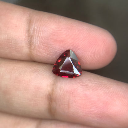 1.95 Carat Red Spinel Trillion Cut – Natural African Untreated Red Spinel Gemstone