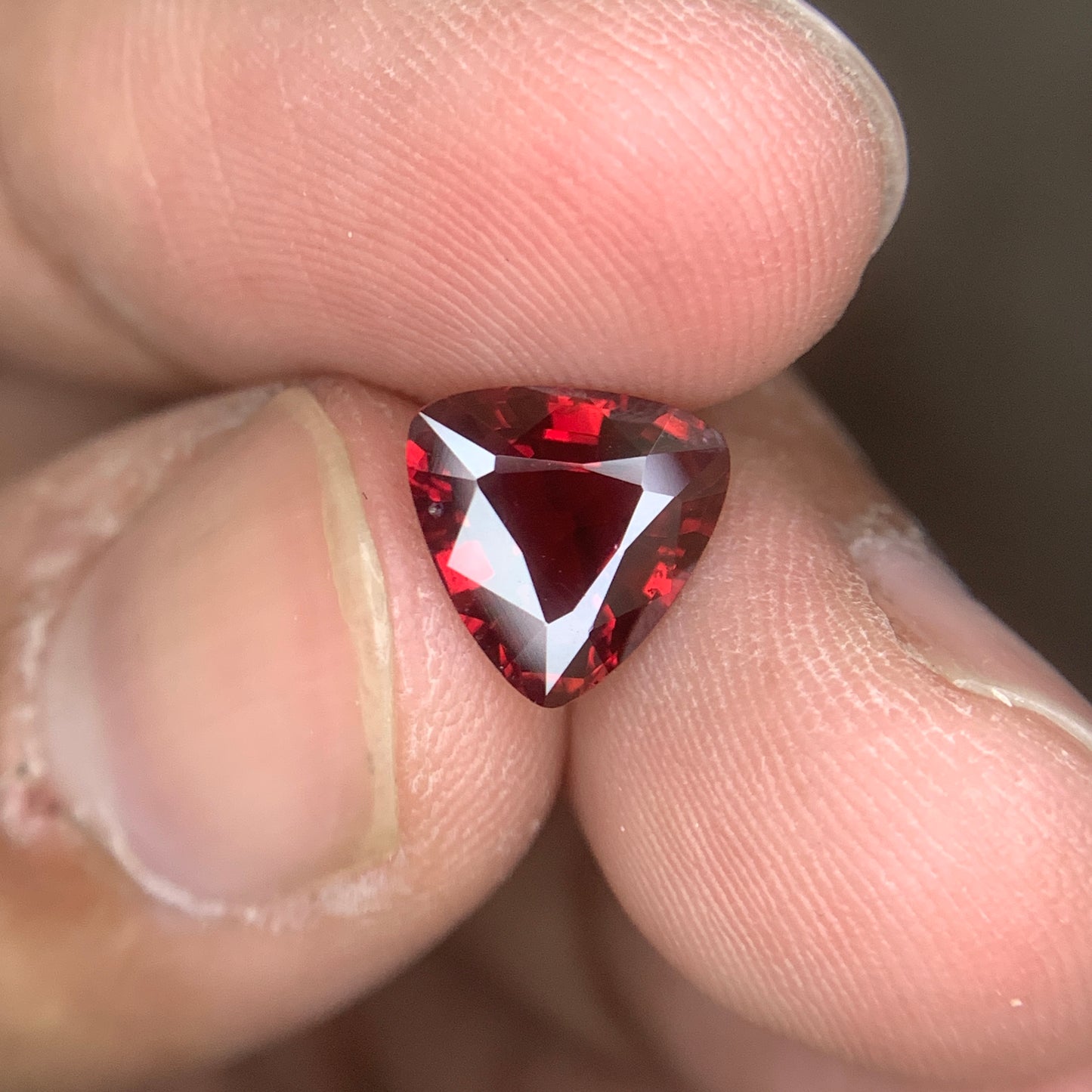1.95 Carat Red Spinel Trillion Cut – Natural African Untreated Red Spinel Gemstone