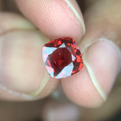 1.90 Carat Red Spinel Cushion Cut – Natural African Untreated Red Spinel Gemstone
