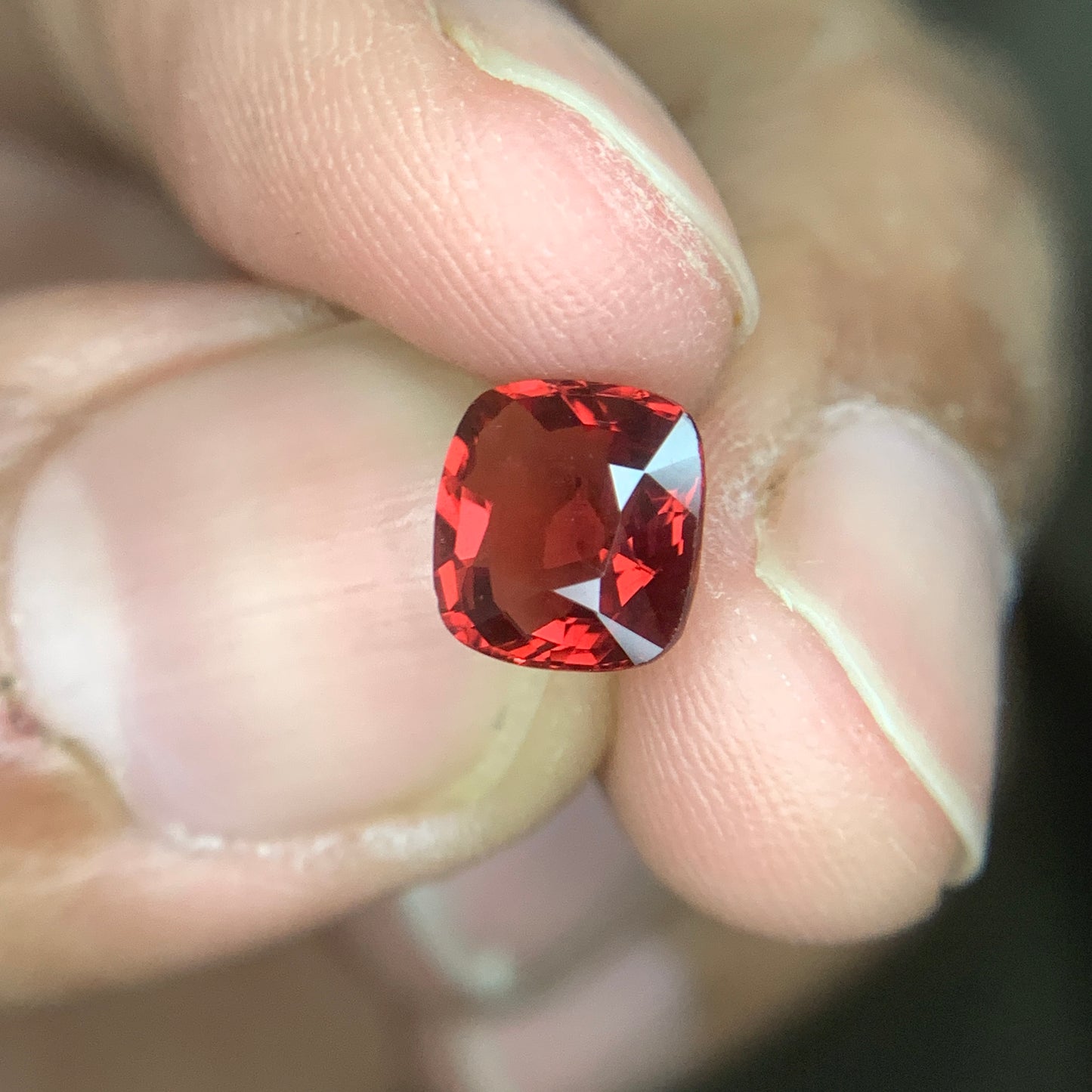 1.90 Carat Red Spinel Cushion Cut – Natural African Untreated Red Spinel Gemstone