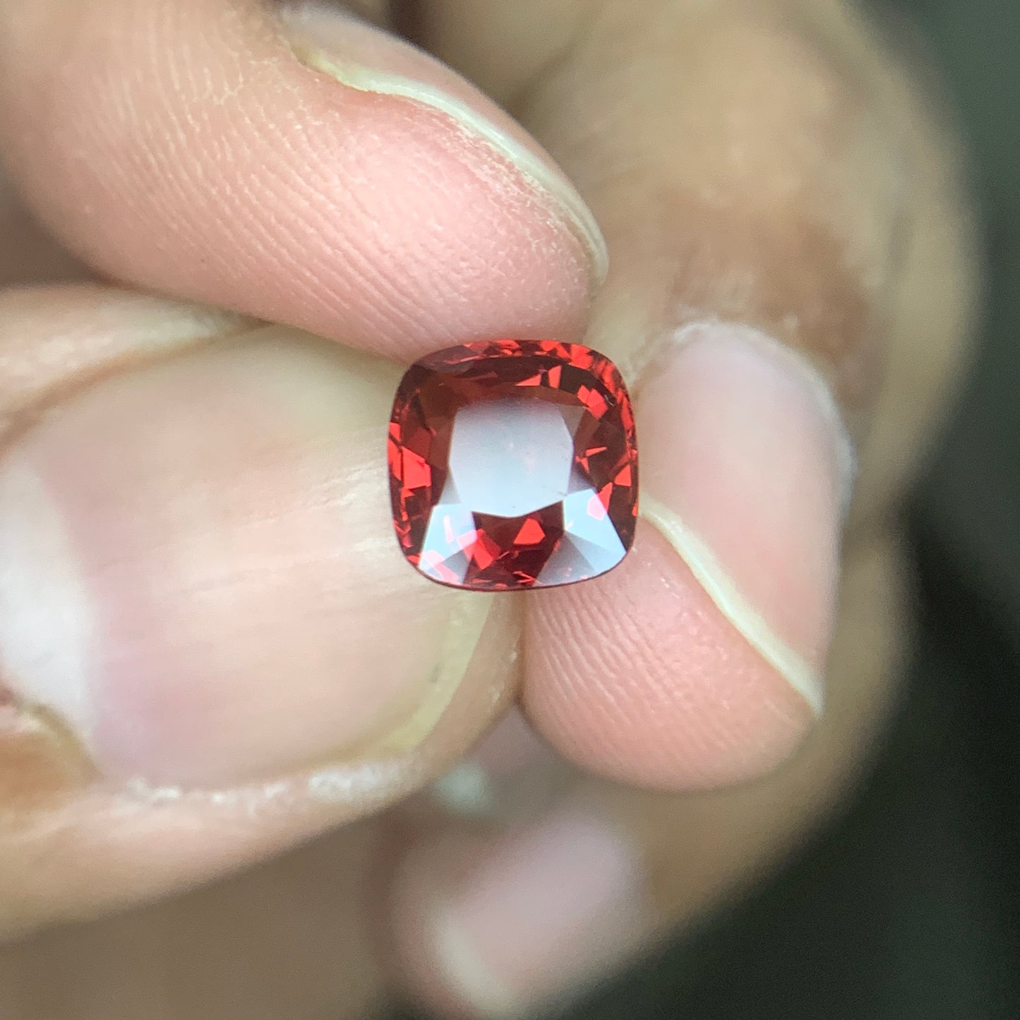1.90 Carat Red Spinel Cushion Cut – Natural African Untreated Red Spinel Gemstone