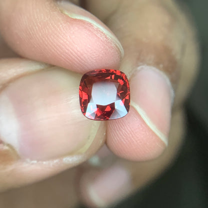 1.90 Carat Red Spinel Cushion Cut – Natural African Untreated Red Spinel Gemstone