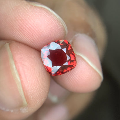 1.90 Carat Red Spinel Cushion Cut – Natural African Untreated Red Spinel Gemstone