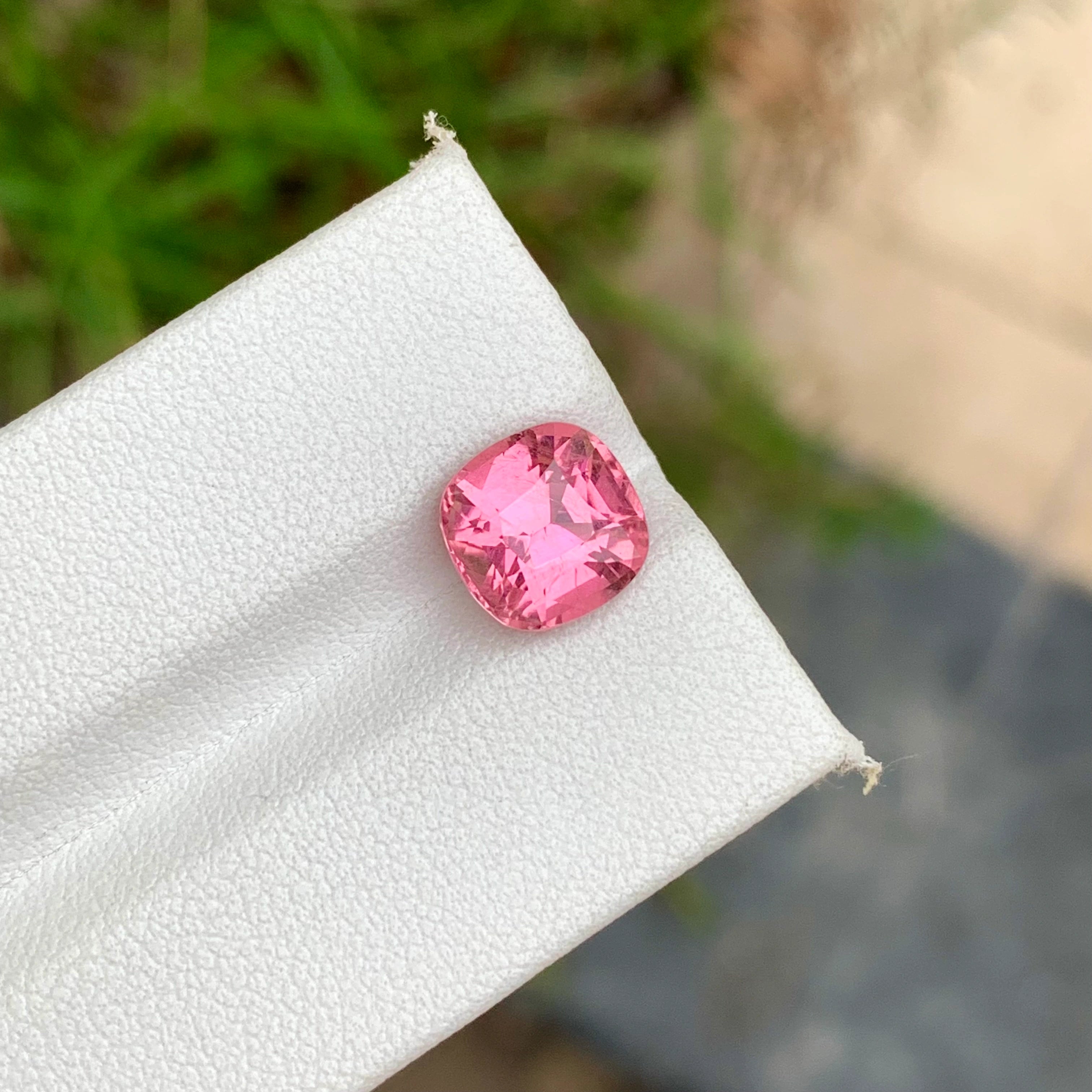 3.10 Carats Natural Pink Tourmaline Cushion Shape - Loose Afghan Gemstone