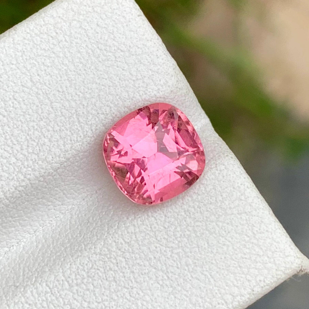 3.10 Carats Natural Pink Tourmaline Cushion Shape - Loose Afghan Gemstone