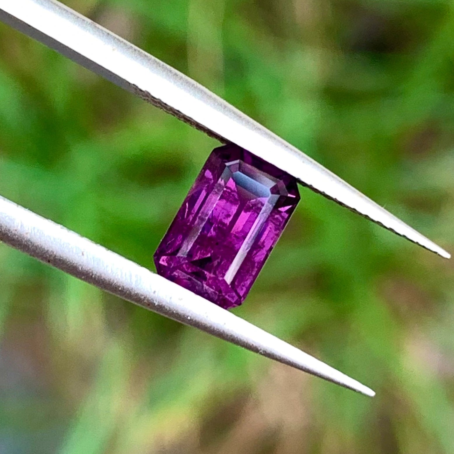 1.60 Carats Natural Madagascar Spinel Dark Magenta Color - Emerald Cut Loose Gemstone