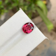 3.00 Carats Raspberry Garnet Oval Cut Stone - Natural Loose African Gemstone