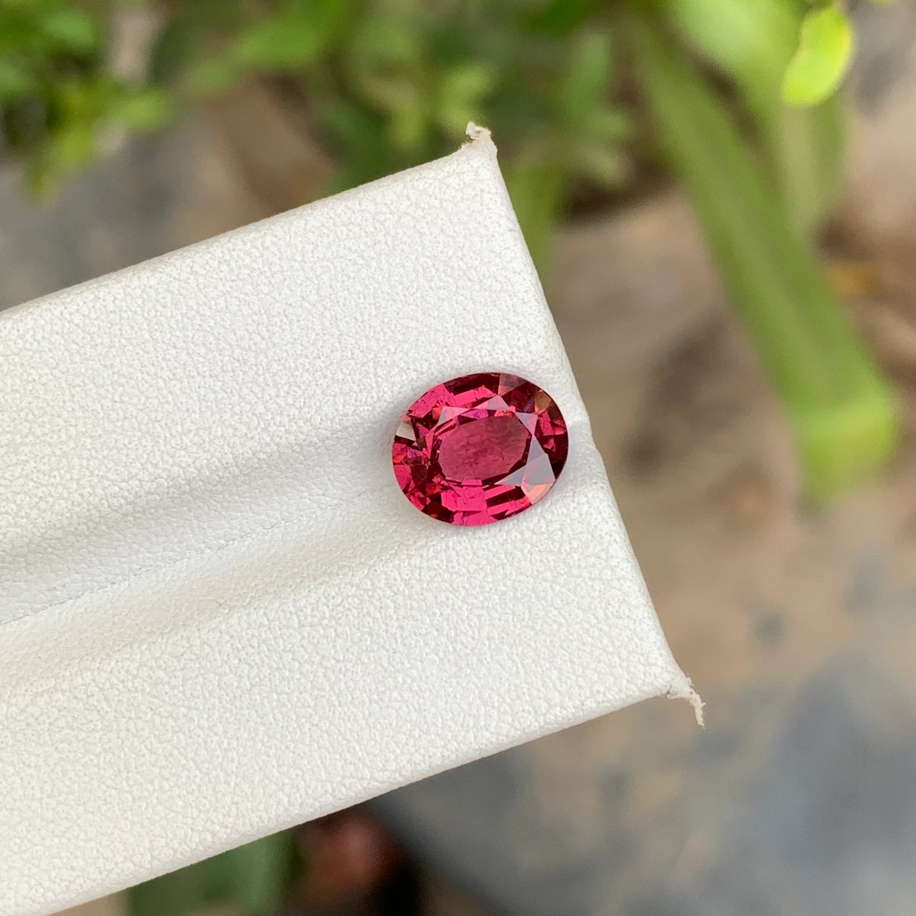 3.00 Carats Raspberry Garnet Oval Cut Stone - Natural Loose African Gemstone